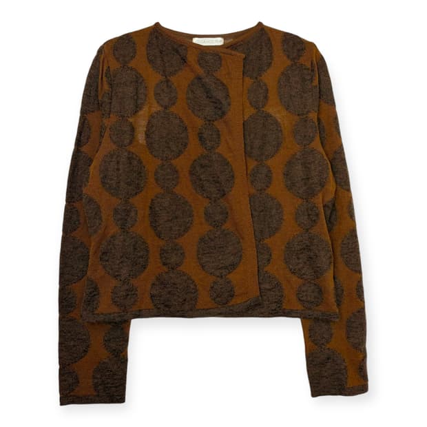  Cosa nostra 코사 노스트라 도트 패턴 오픈 니트 가디건