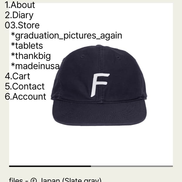 테프스토어즈 볼캡 files - Ⓕ Japan (Slate gray) M