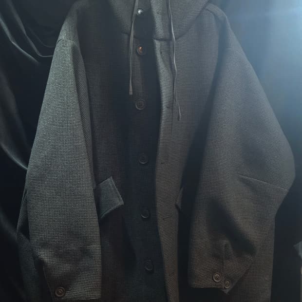 어반디타입 시티보이 오버핏 체크 후드 자켓