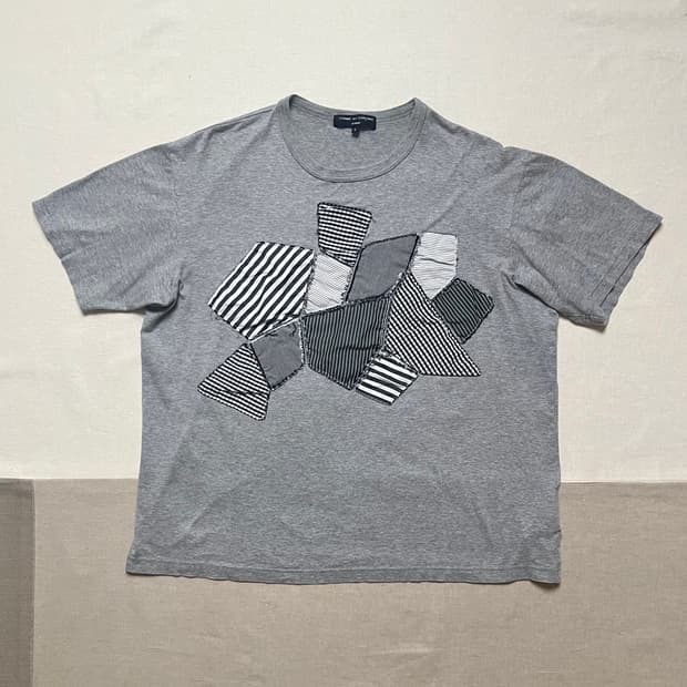 꼼데가르송 옴므 패치워크 티셔츠 comme des garcons