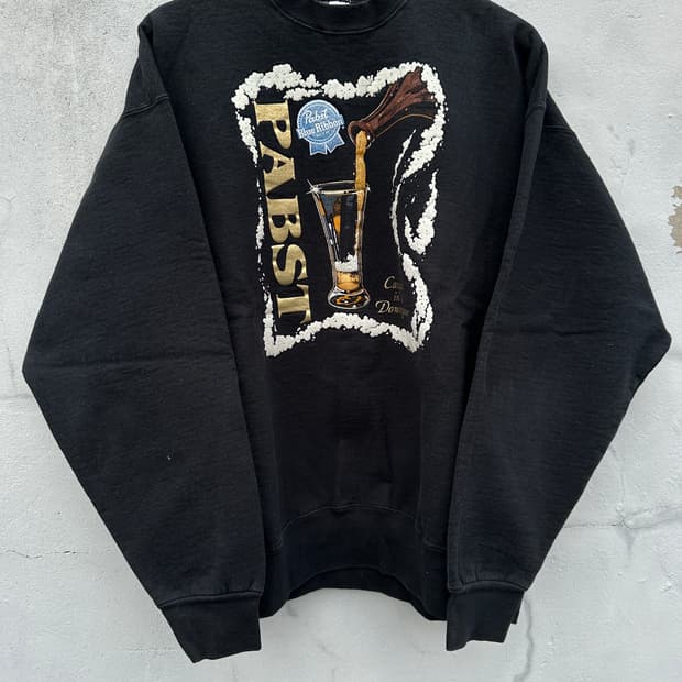 [XL-2XL] 90s USA 프룻오브더룸 Pabst 프린팅 맨투맨