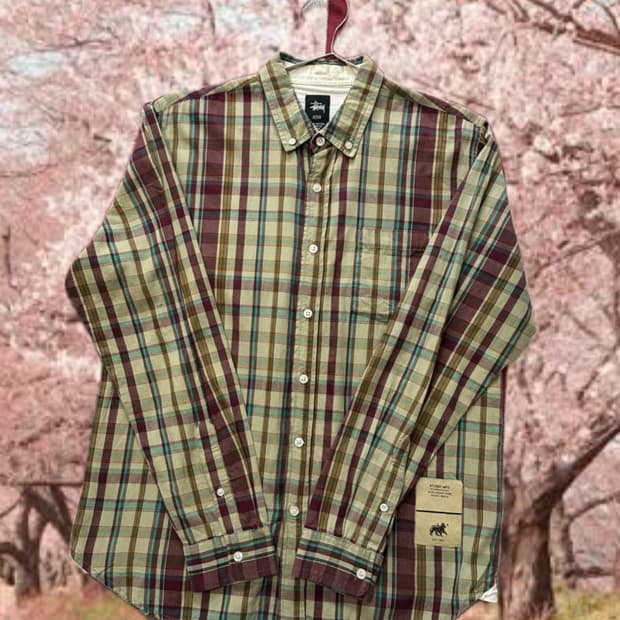 스투시 체크셔츠