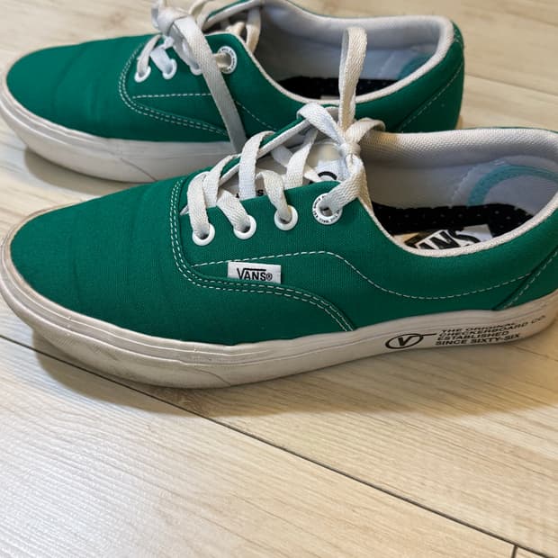 반스 어센틱 체커보드 그린 235