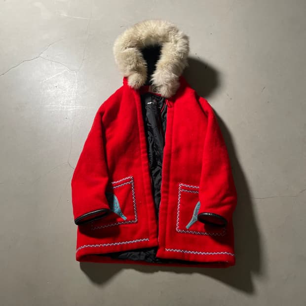 80‘s JAMES BAY  Inuit Embroidered coat