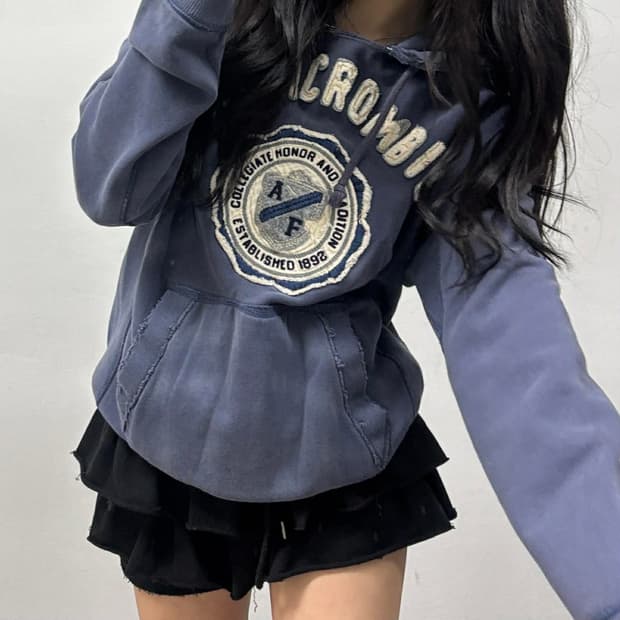 아베크롬비 y2k 올드스쿨 스웻 셔츠 후드티(L)