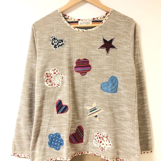 패치워크 자수 롱슬리브