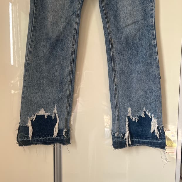 레이어드 데님 팬츠