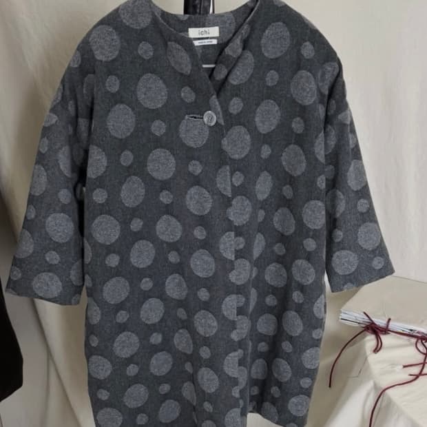 Ichi 도트 코트 7부 자켓 