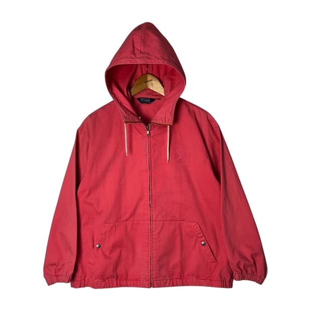 [POLO] 폴로랄프로렌 로고자수 윈드브레이커 후드 자켓