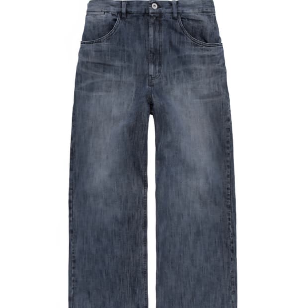 (3) 폴리테루 에이지드 고시마 데님 팬츠 워시드 미드 인디고