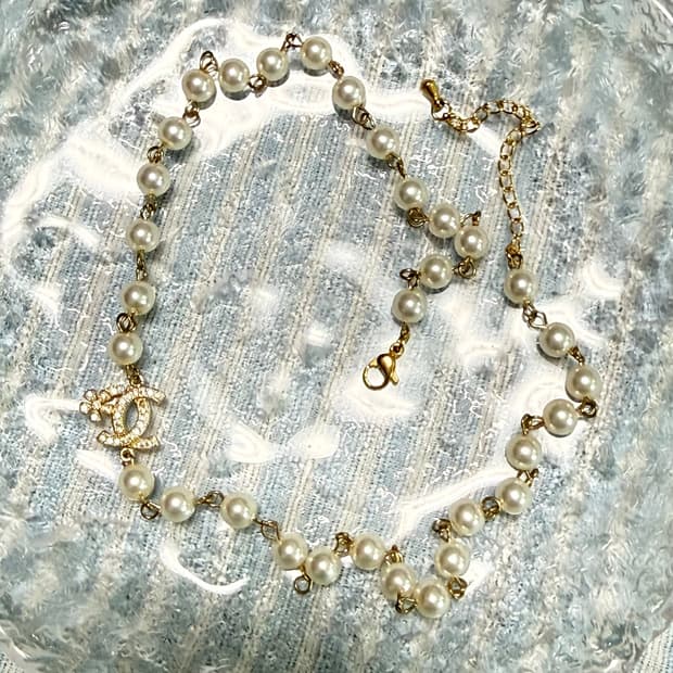 업사이클링 진주목걸이