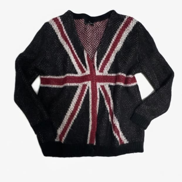 [25일까지 할인]더 쿠플스 유니언잭 (유니온)모헤어 가디건