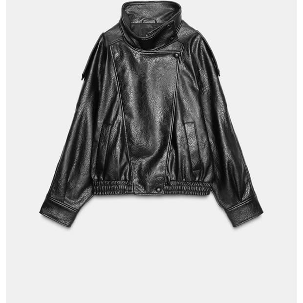 자라 레더 자켓 S