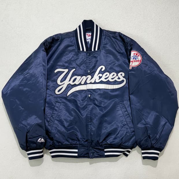 마제스틱 뉴욕 양키스 스타디움 바시티 자켓 점퍼 L