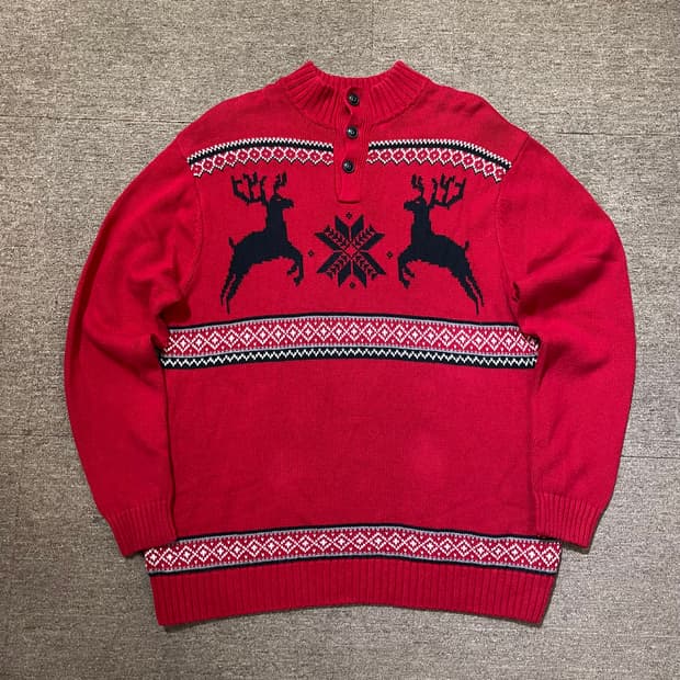 (XL) CHAPS 챕스 노르딕 사슴 니트