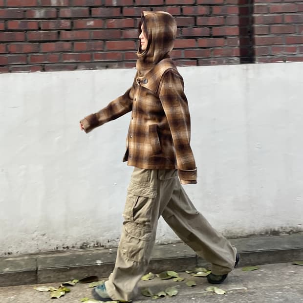 저널 스탠다드 옴브레 울 하프 코트