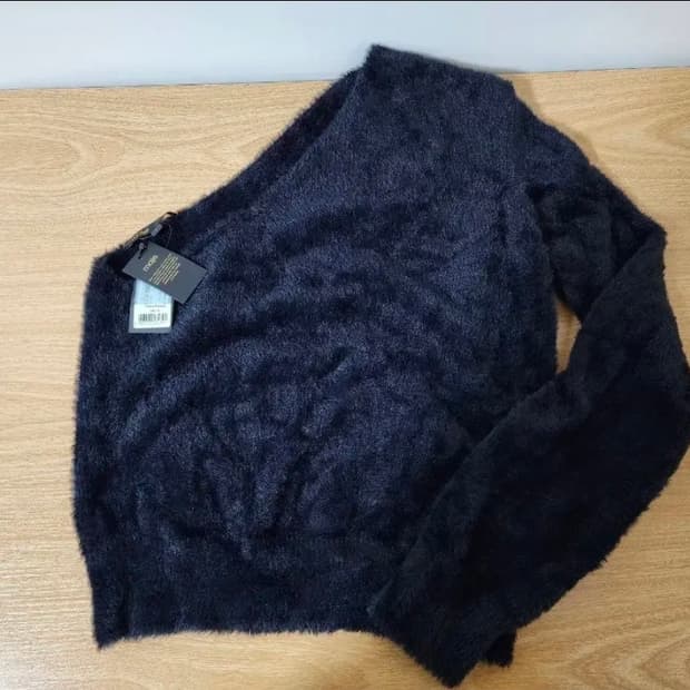 (1)여성 maje 마쥬 언발 슬리브 퍼 니트