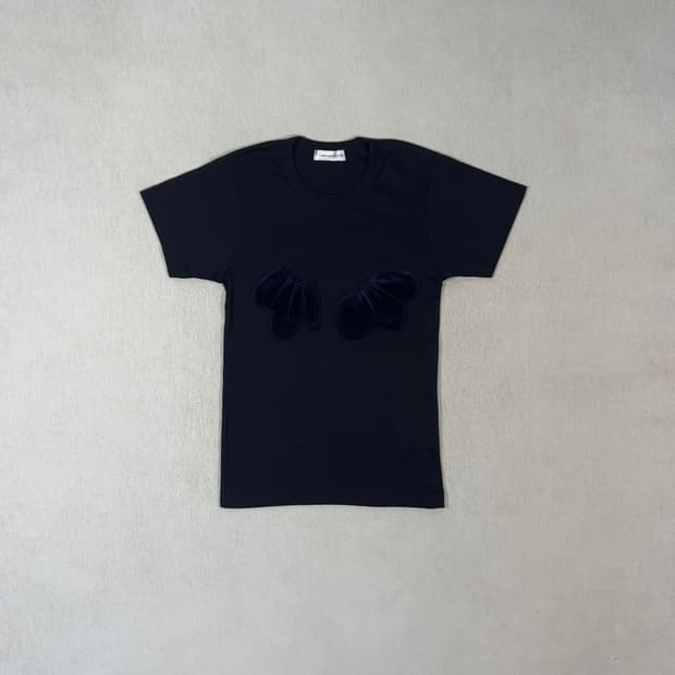 Velour Patch T-shirt Black