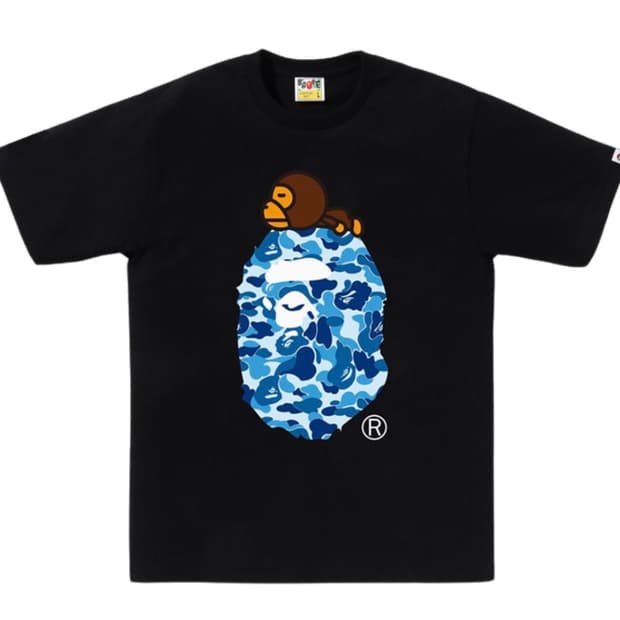 베이프 ABC 카모 마일로 온 빅 에이프 티셔츠 블랙