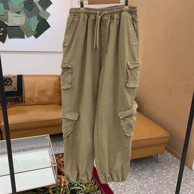 빈티지 밴딩 조거 카고팬츠 면바지 30인치 C05083 