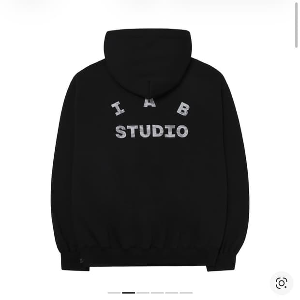 아이앱 스튜디오 카모 로고 후드 블랙