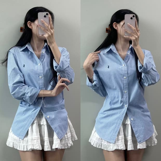폴로 체크 셔츠 