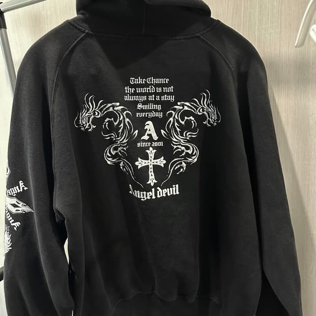 빈티지 크로스 십자가 후드티