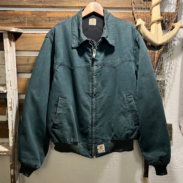 [2XL]칼하트 USA J14 산타페 헌터그린 캔버스 워크 자켓