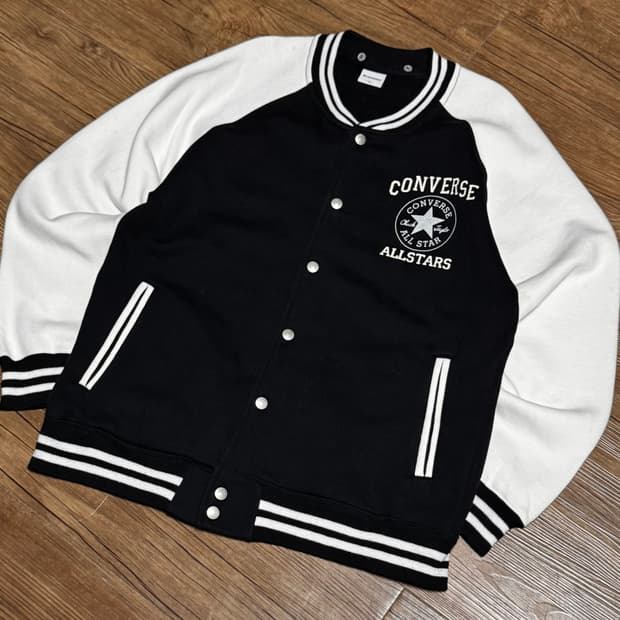 [XL] 컨버스 올스타 블랙 면 바시티 자켓