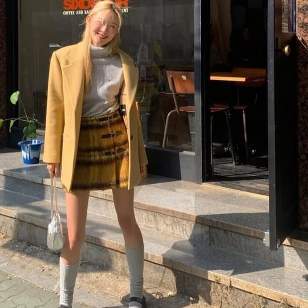 TLC 더러브컴즈 체크 스커트