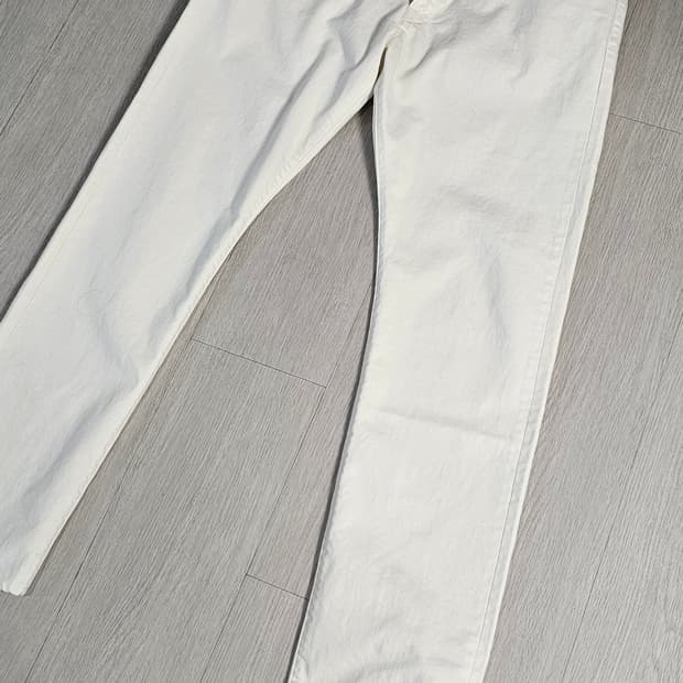 RRL 더블알엘 슬림핏 화이트스톤 데님 진 화이트 팬츠 36
