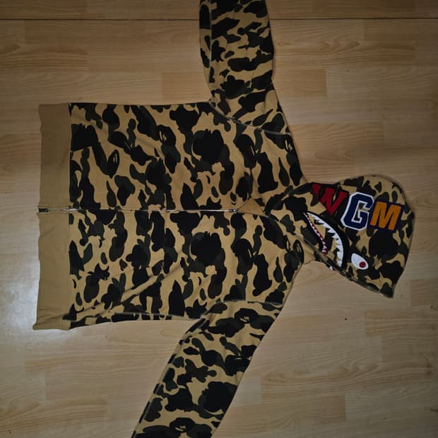 베이프 카모 후드집업 황계 2xl