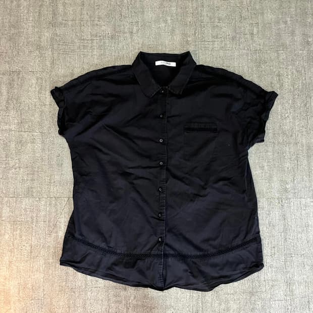 일본빈티지 Aliceblue 하구미모리걸 보헤미안아메카지 반팔셔츠