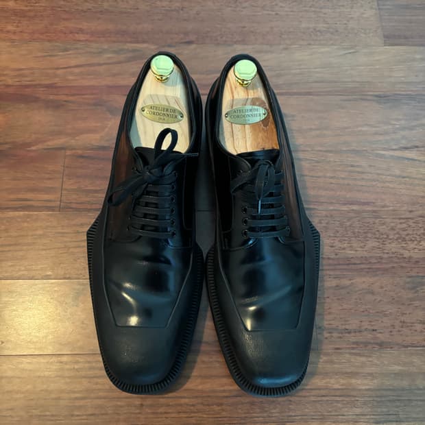 (9.5) 프라다 라프시몬스 러버딥 리이슈 더비 블랙