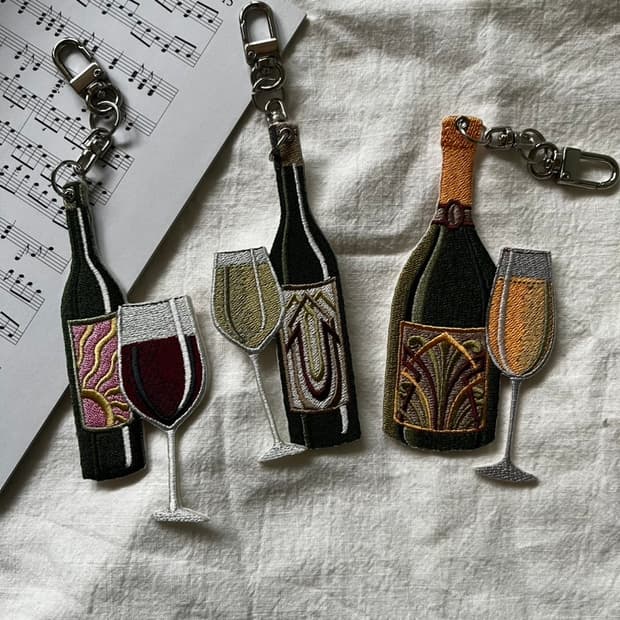 Wine Bottle Keyring