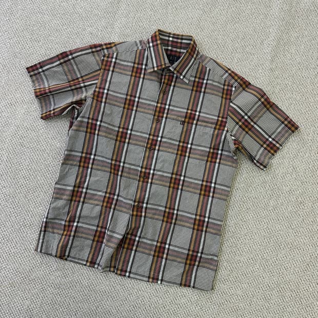 95 닥스 체크패턴 반팔 셔츠 0420D