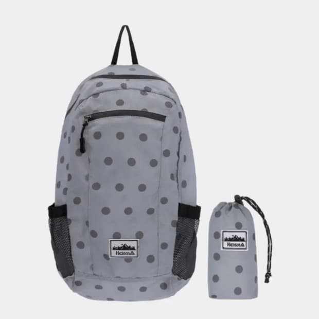 하이산 도트 백팩 차콜