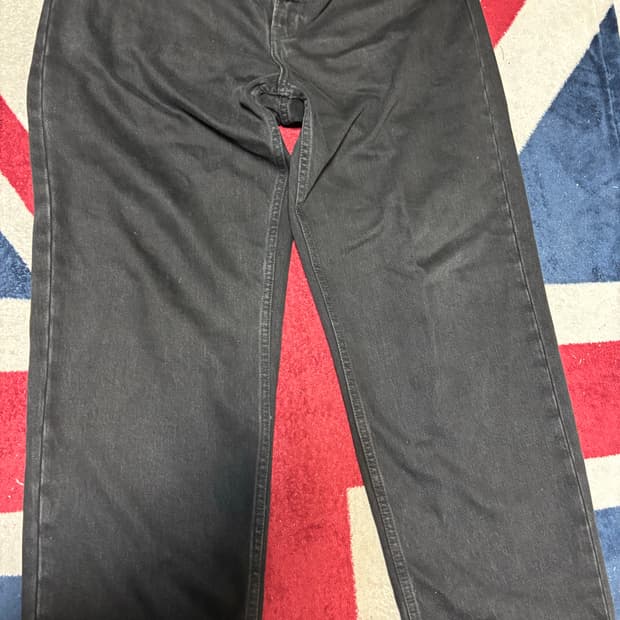 유니클로 데님팬츠 블랙 