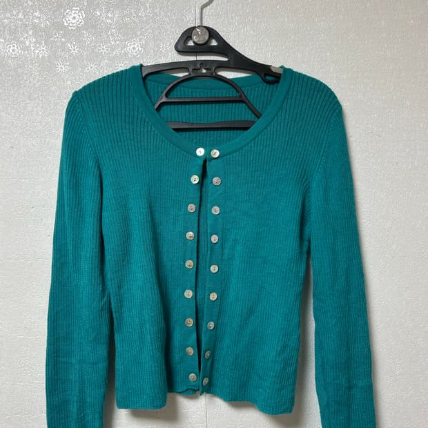 빈티지 민트 가디건