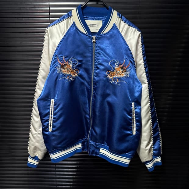 언더에어 블루 파랑 일본 재팬 용 드래곤 스카쟌 스카잔 점퍼 블루종 봄버