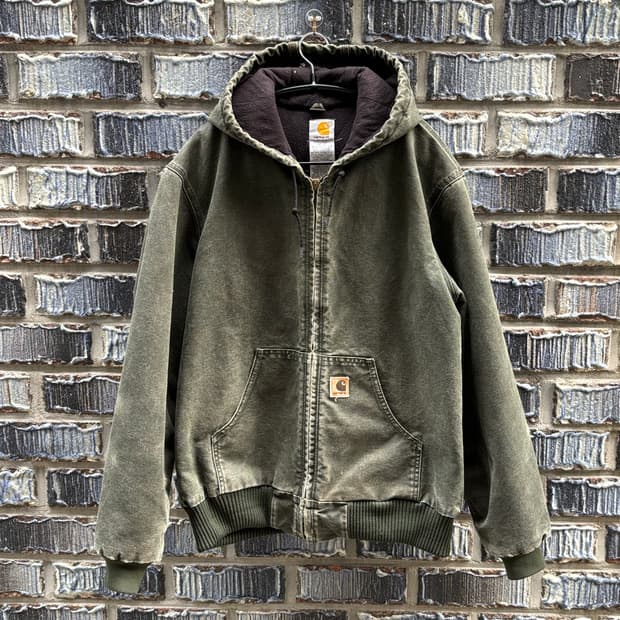 칼하트 j130 덕액티브자켓 모스그린