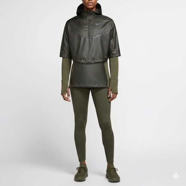 희귀템 나이키 러닝 디비전 트랜스폼 러닝 탑(카키) 95 M