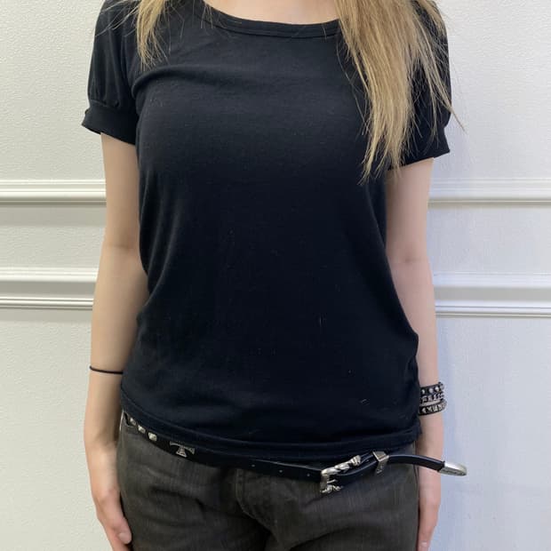 [Dosch] Black Minimal Slim Fit Tee