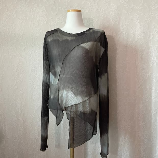 타이다이 시스루 언발 티