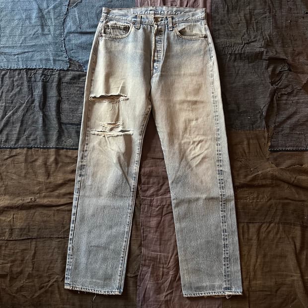 80s Levis 501 66후기 Selvedge Denim Pants