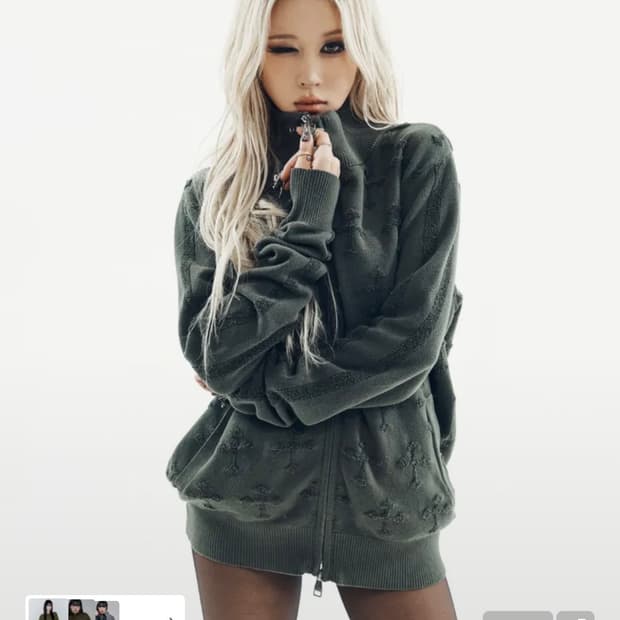 아캄x다영 니트 집업