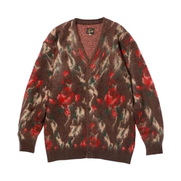 [L]니들즈 모헤어 가디건 로즈