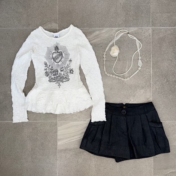 MIDNIGHT MOVE cc heart t white (새제품)