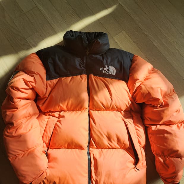 M 16fw 슈프림x 노스페이스 눕시 패딩 파워오렌지
