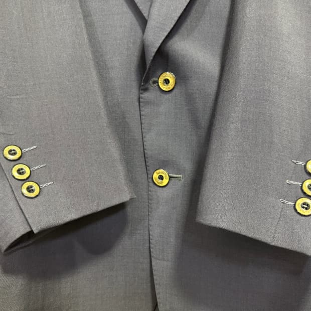 일본 빈티지 랑방 스튜디오 그레이 봄,가을 울 자켓